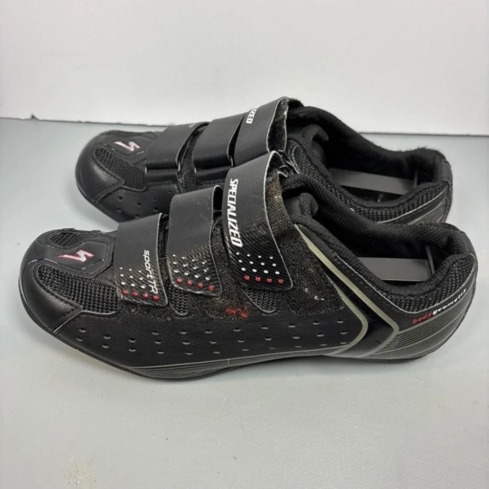 Specialized Sport TR Cycling Shoes Mens Black SPD Cleats Body Geometry sz 7.5